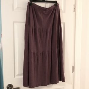 Gudrun purple tiered maxi skirt